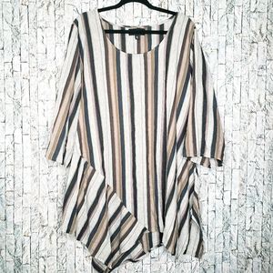 Jones & Co Linen Blend Asymmetric Tunix 2X